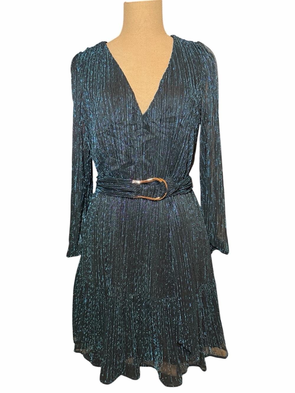 NWT Petal & Pup Glimmer Long Sleeve Mini Dress